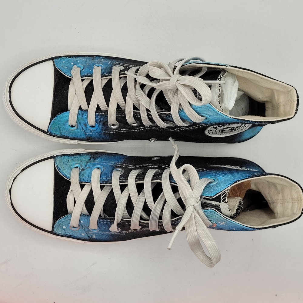 Stars And Galaxy Hightop Shoes Size 9.5 In Womens - Picture 3 of 16